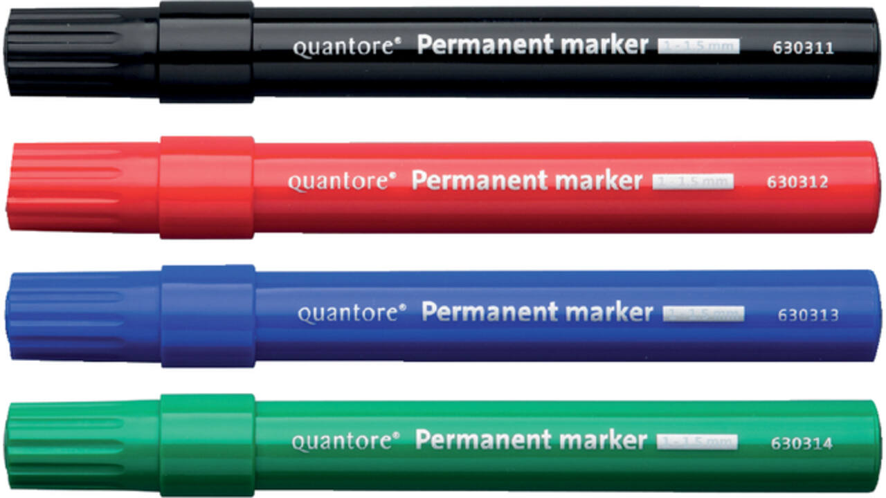 Permanent marker Quantore rond 1-1.5mm zwart