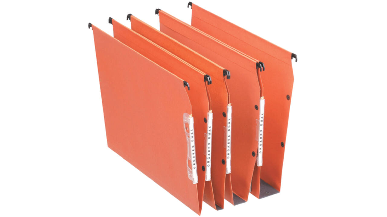 Hangmap Esselte Orgarex Dual lateraal 345x275x1 oranje