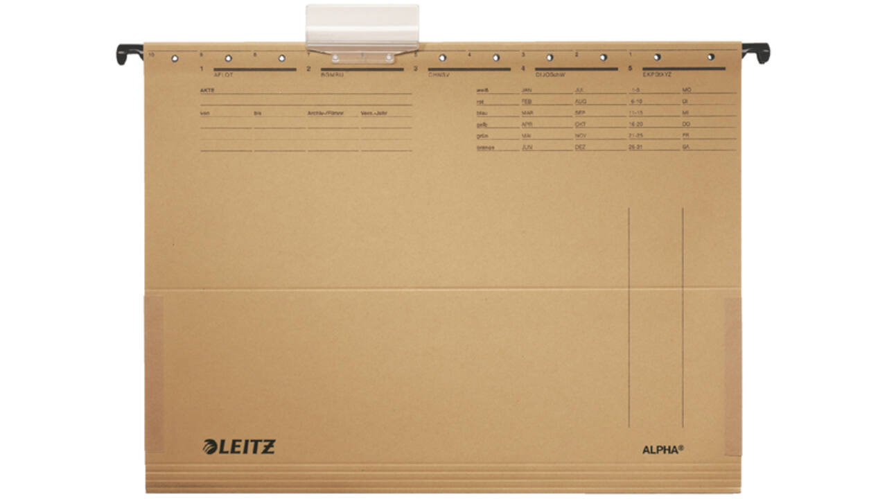 Hangmap Leitz Alpha A4 met balg 348x260mm natuurbruin