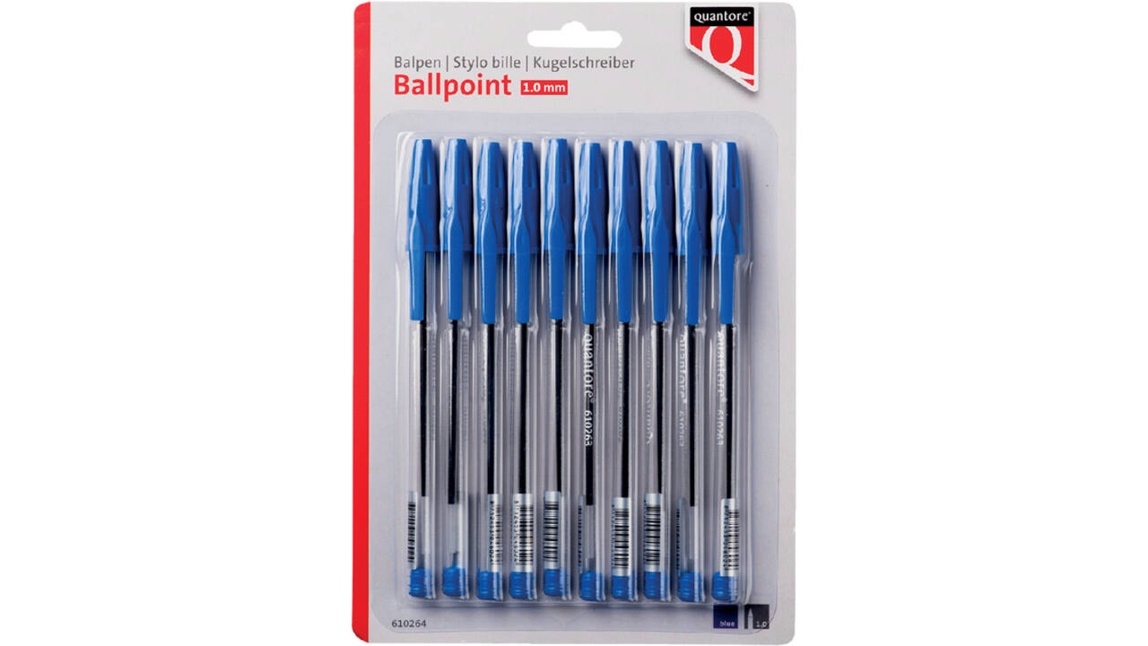 Balpen Quantore stick blauw blister