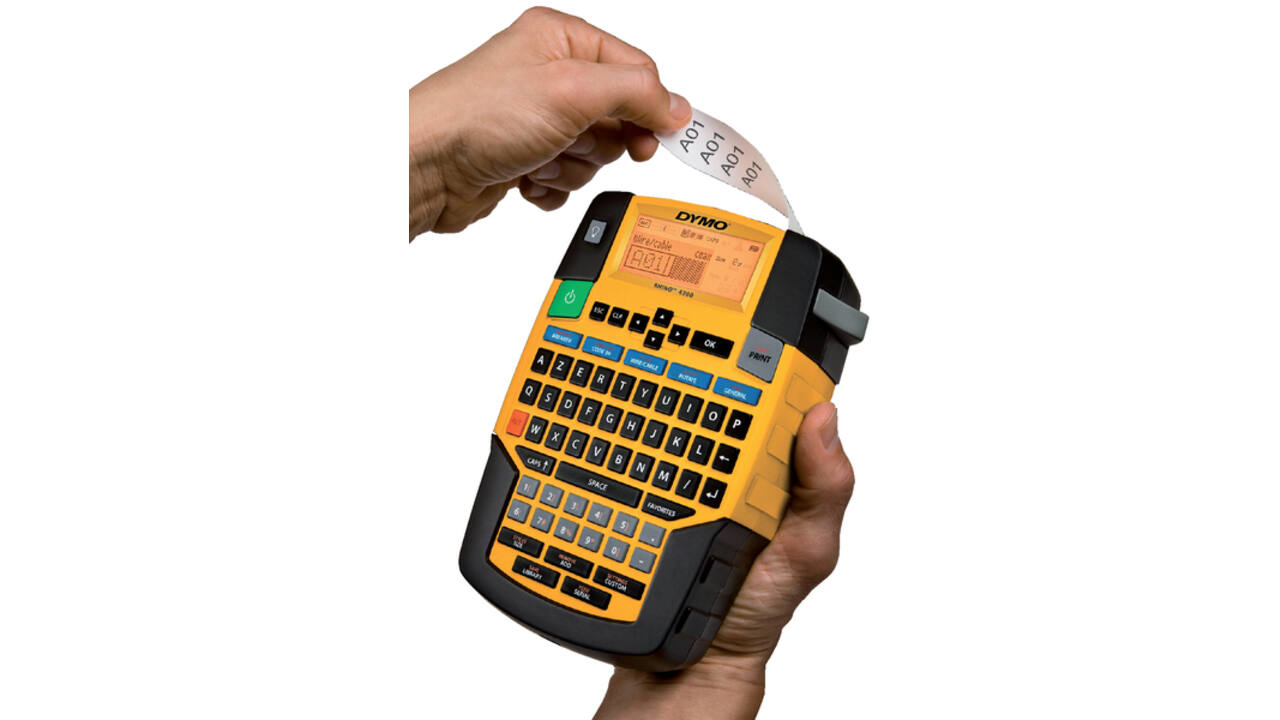 Labelprinter Dymo Rhino 4200 industrieel azerty 19mm geel