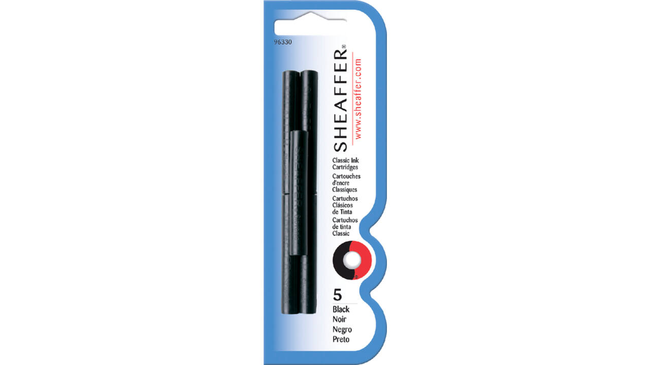 Inktpatroon Sheaffer skrip classic zwart blister à 5 stuks