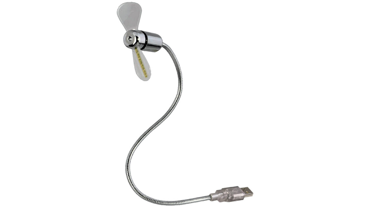 Ventilator Hama voor notebook zwanenhals USB zilvergrijs