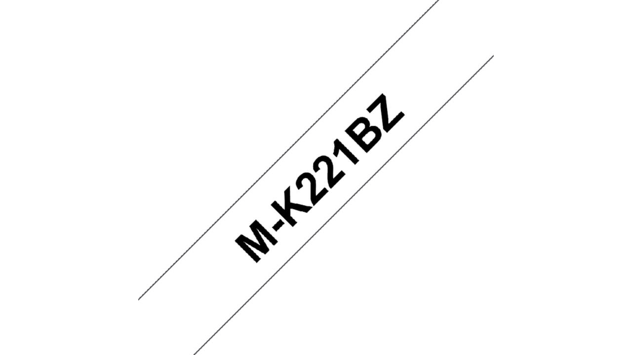Labeltape Brother P-touch M-K221 9mm zwart op wit