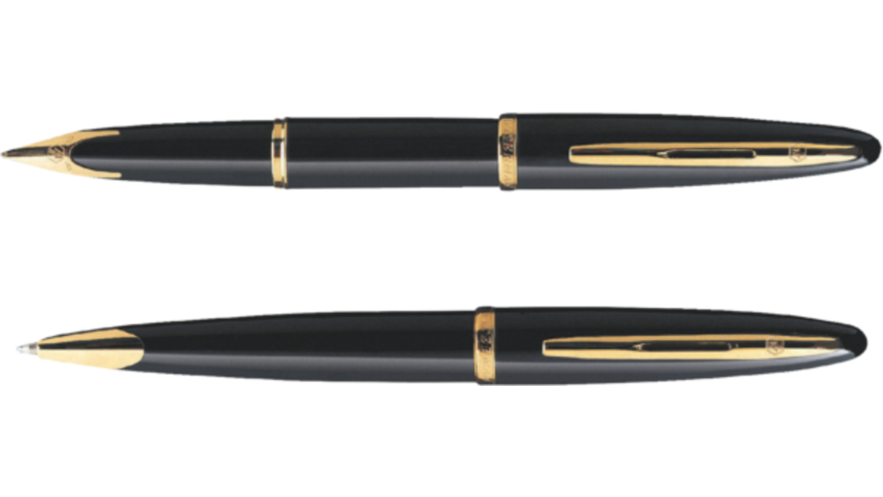 Vulpen Waterman Carene Sea black lacquer GT medium