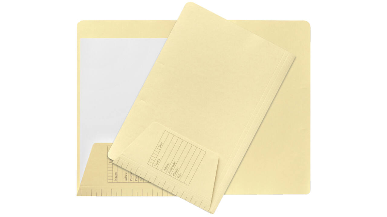 Dossiermap Jalema folio 1 klep 160gr lichtgeel