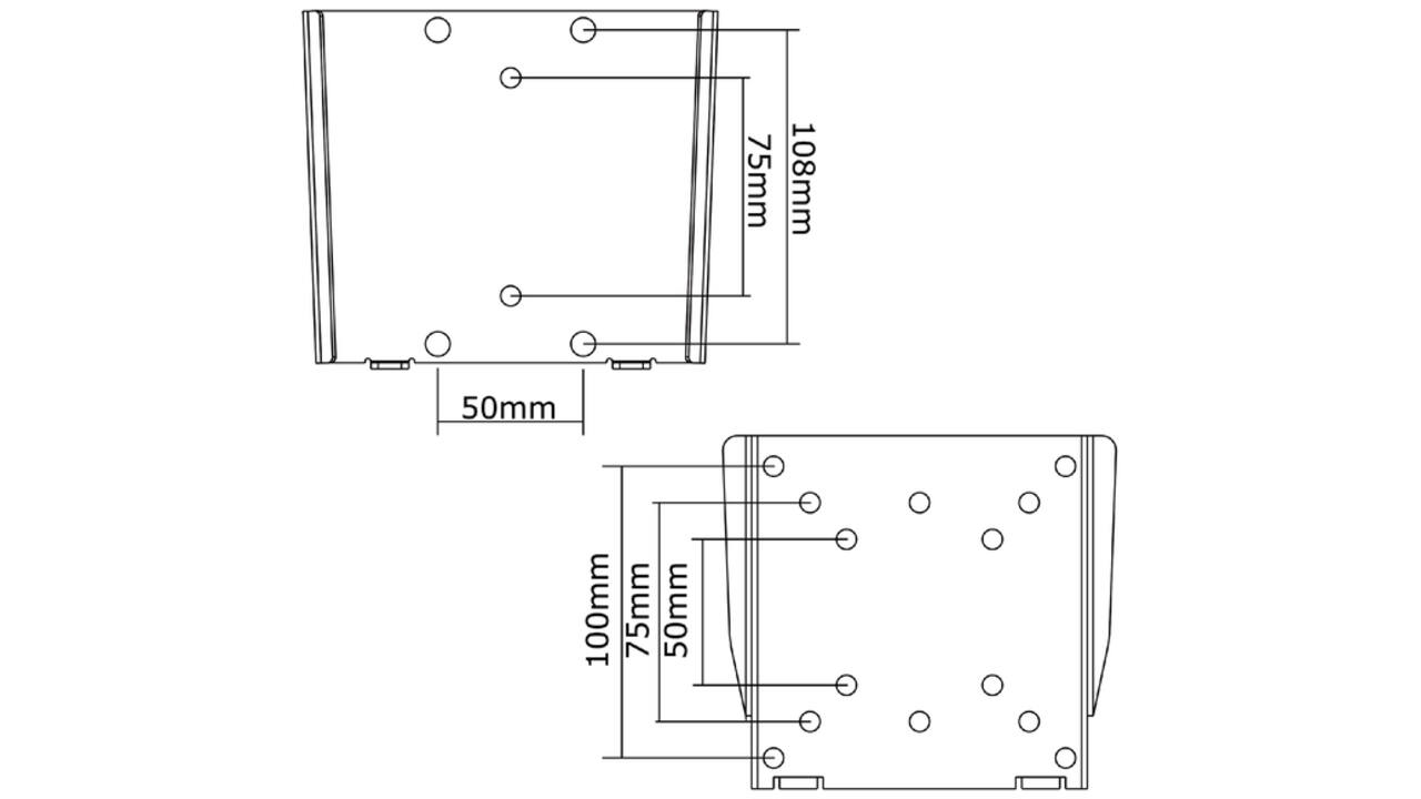 Monitor wandsteun Neomounts W25 10-30" zilvergrijs