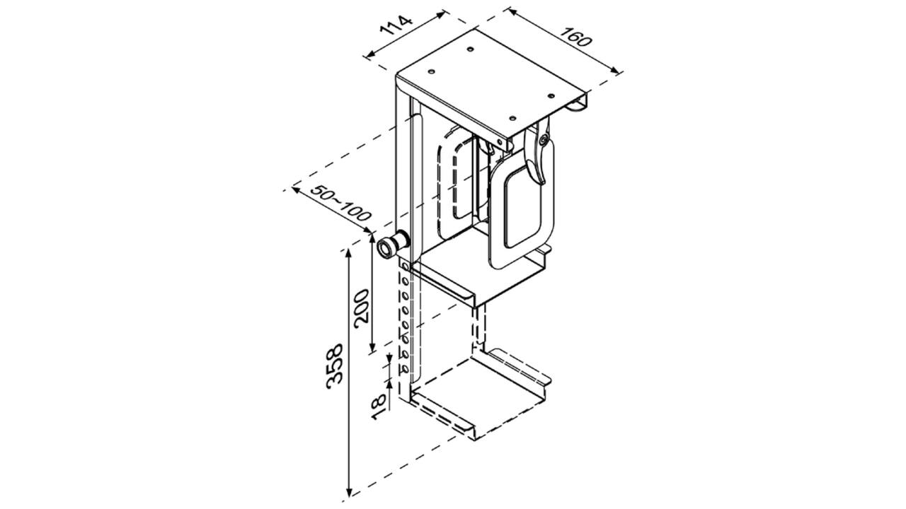 CPU houder Neomounts D075 10kg zwart