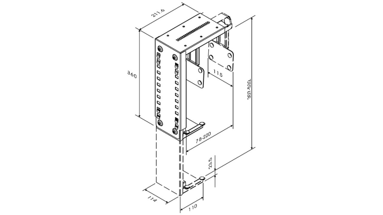 CPU houder Neomounts D100 30kg zwart