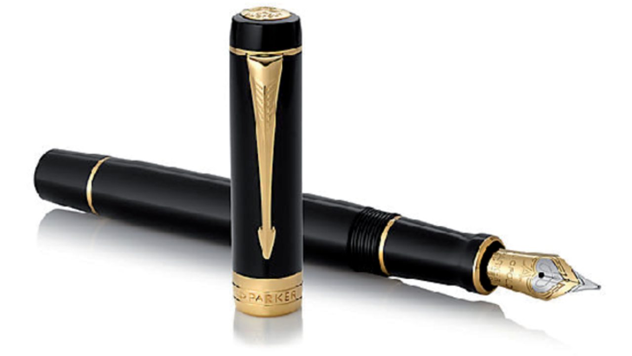 Vulpen Parker Duofold Classic black 18k GT fijn