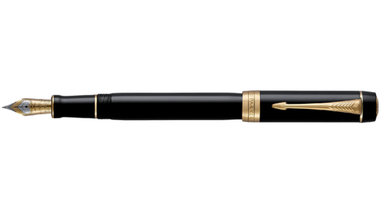 Vulpen Parker Duofold Classic black 18k GT fijn
