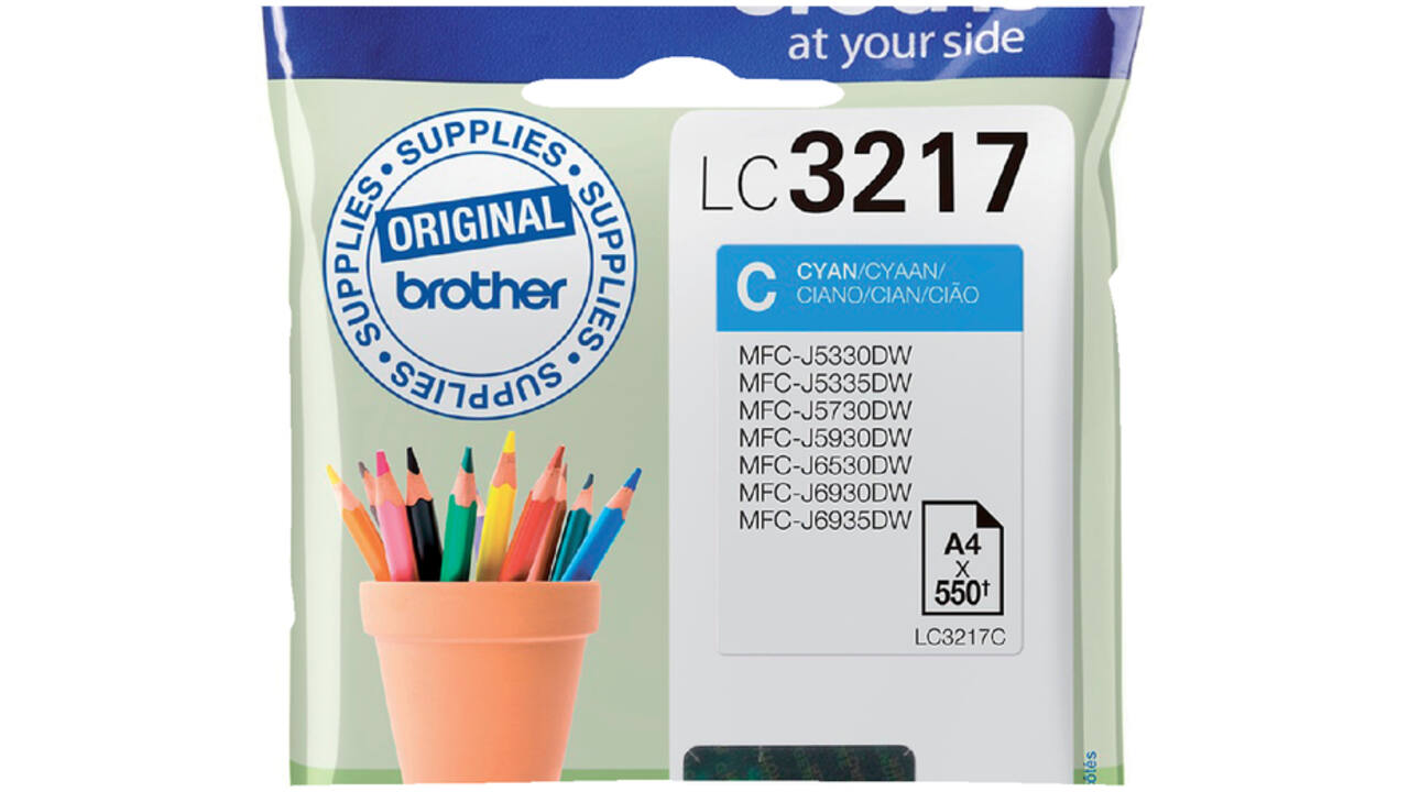 Inktcartridge Brother LC-3217C blauw