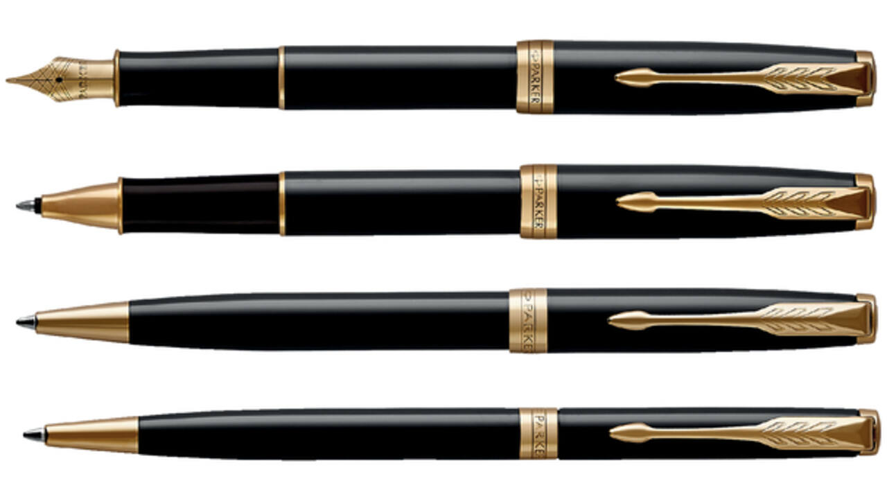 Rollerpen Parker Sonnet black lacquer GT fijn