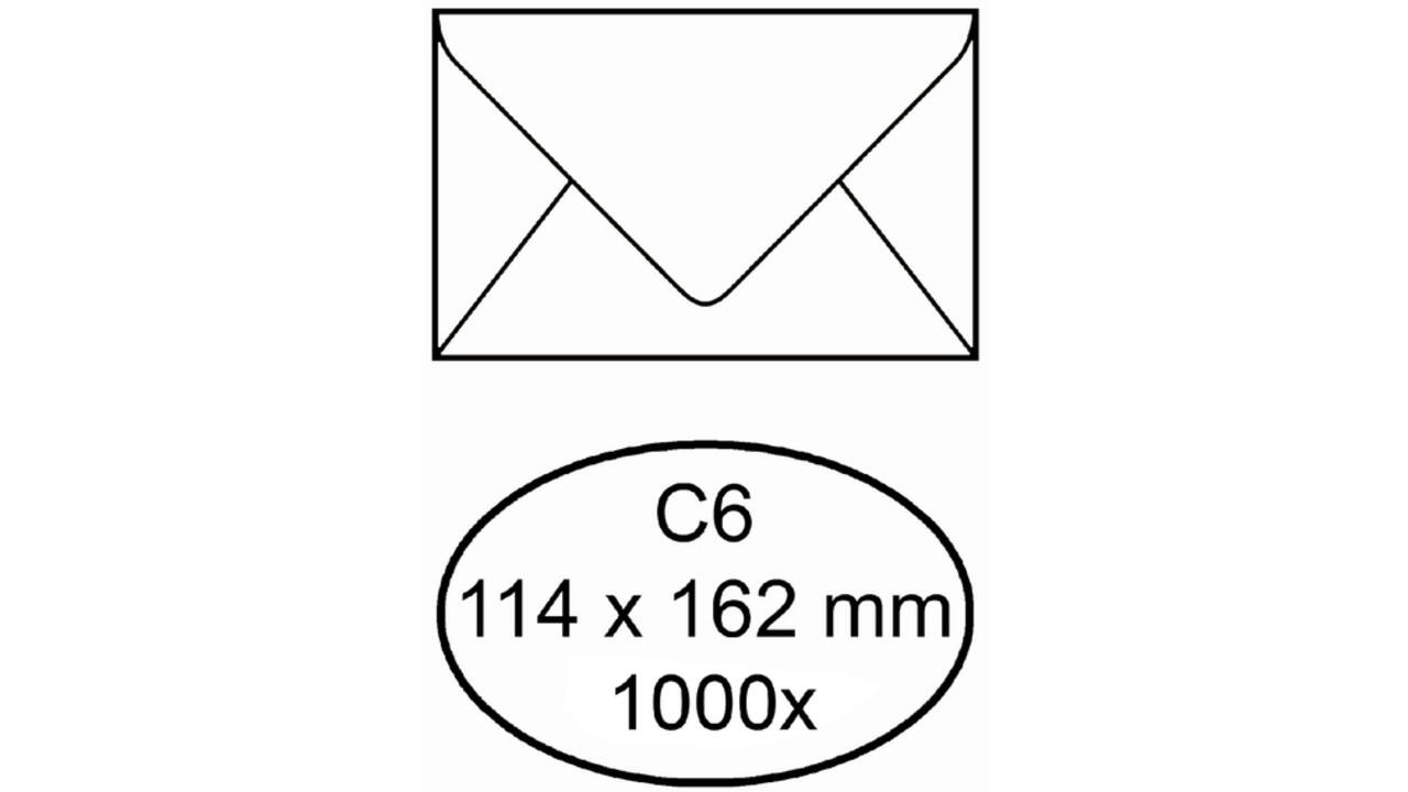 Envelop IEZZY bank C6 114x162mm gegomd wit