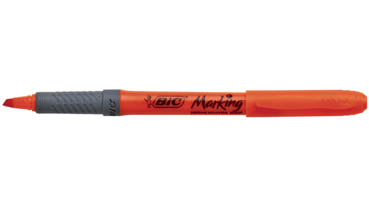 Markeerstift Bic brite liner grip oranje