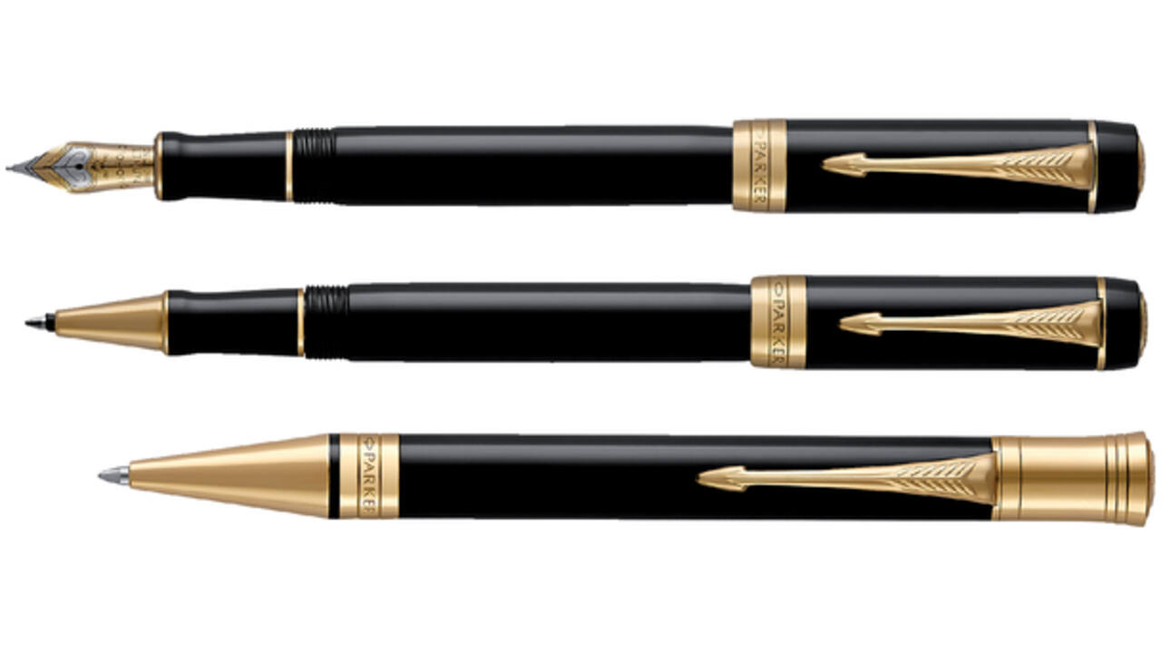 Vulpen Parker Duofold Classic black 18k GT fijn