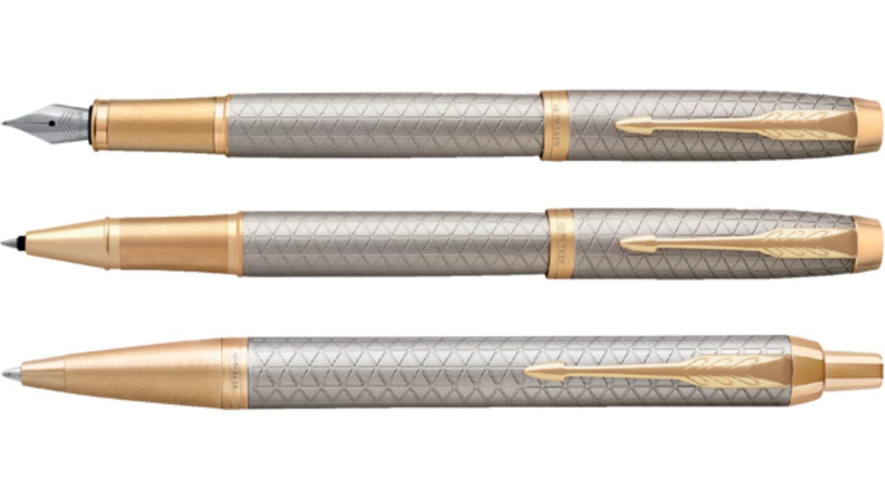 Rollerpen Parker IM Premium warm grey GT fijn