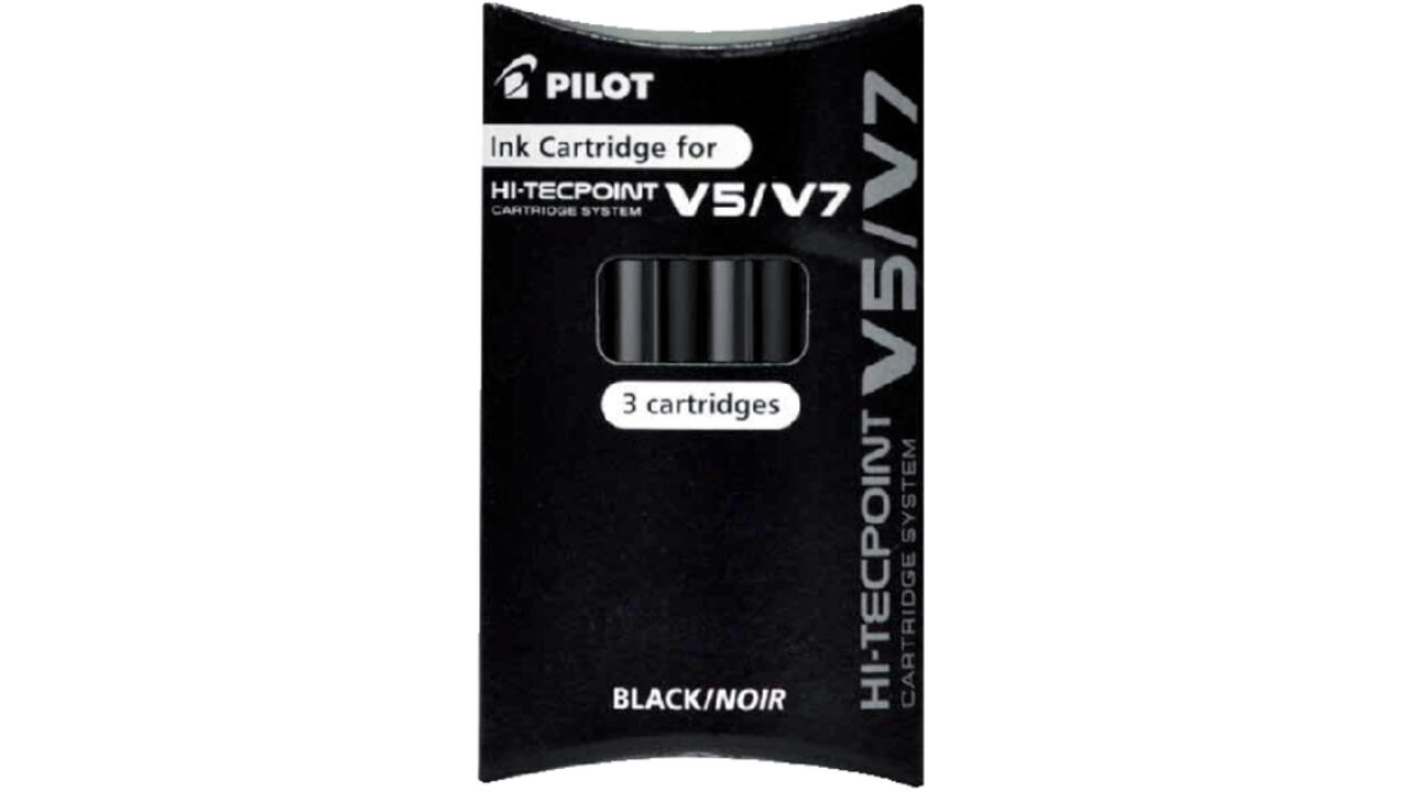 Inktpatroon PILOT Begreen Hi-Tecpoint V5/V7 zwart set à 3 stuks