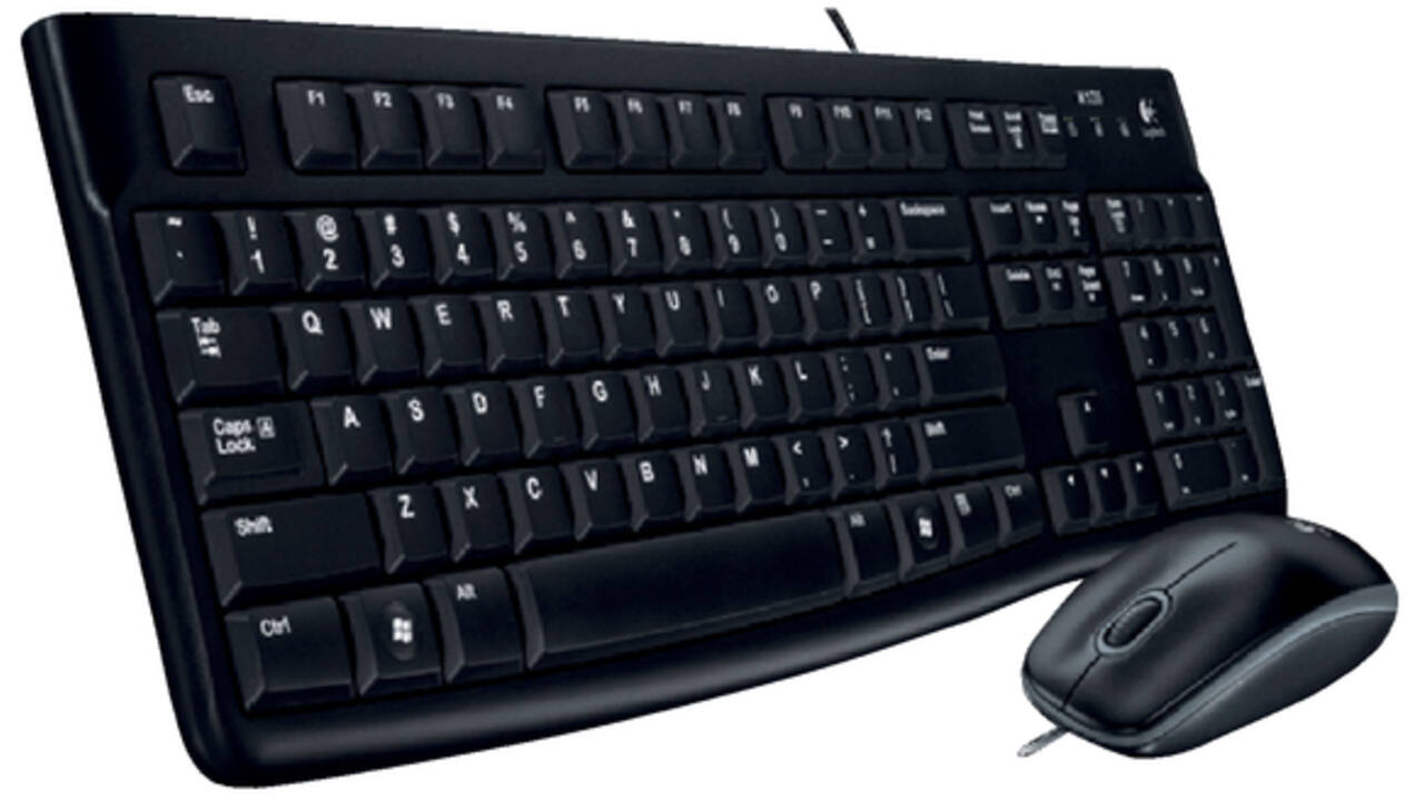Toetsenbord Logitech K120 Qwerty +muis zwart