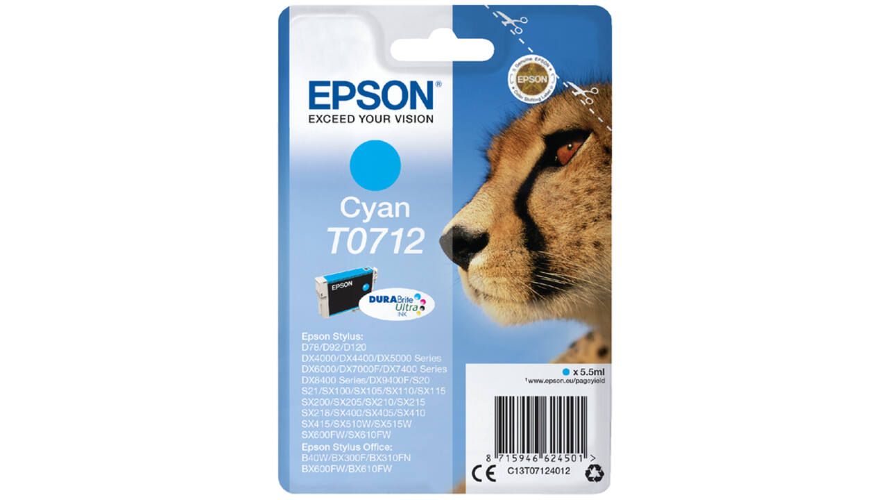 Inktcartridge Epson T0712 blauw
