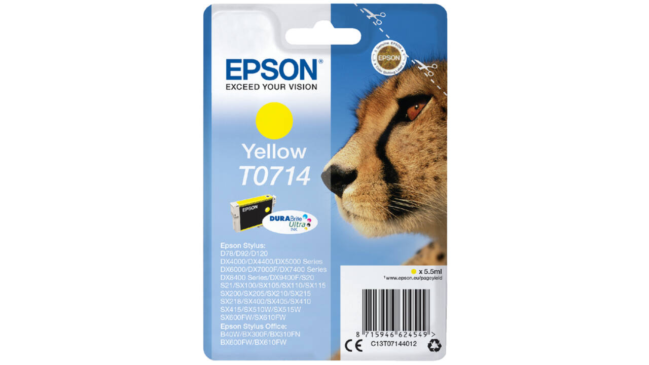 Inktcartridge Epson T0714 geel