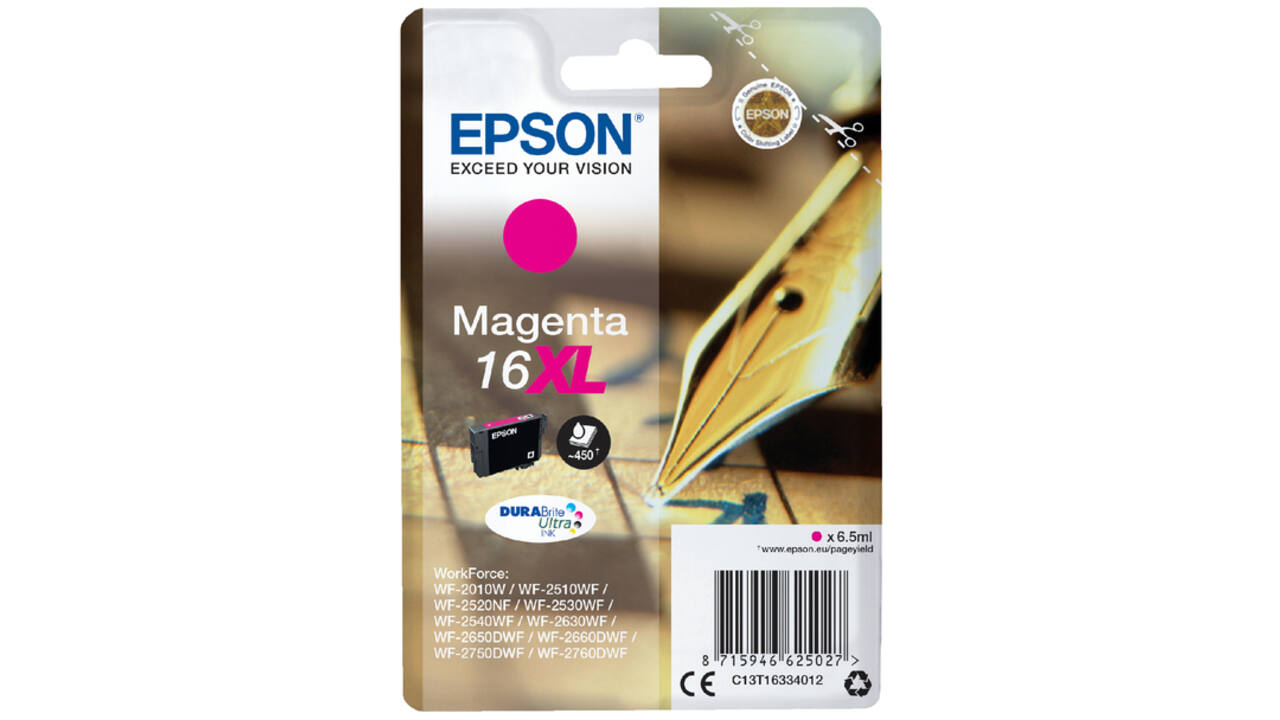 Inktcartridge Epson 16XL T1633 rood