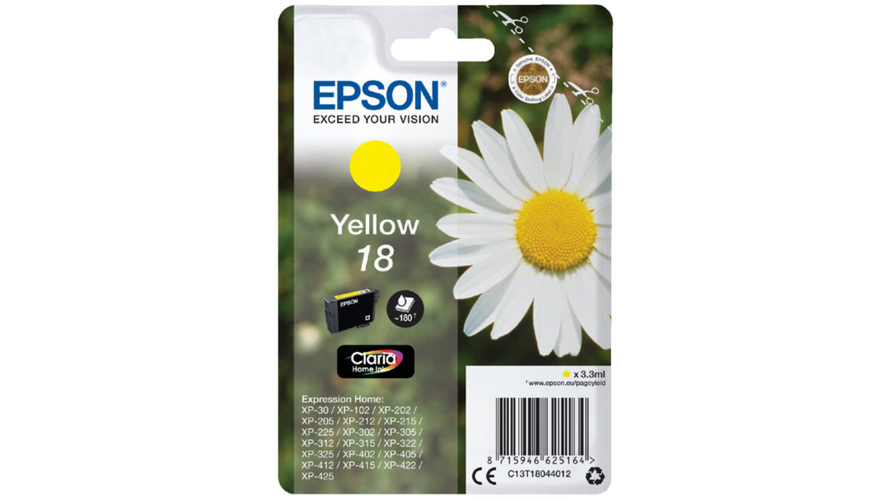 Inktcartridge Epson 18 T1804 geel