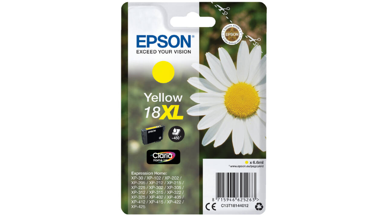 Inktcartridge Epson 18XL T1814 geel