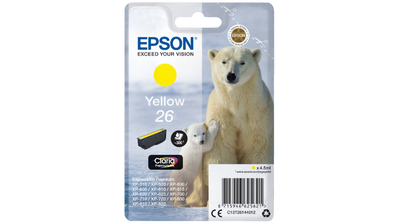 Inktcartridge Epson 26 T2614 geel