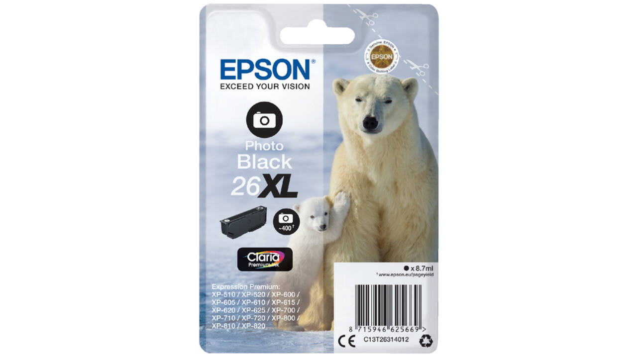 Inktcartridge Epson 26XL T2631 foto zwart