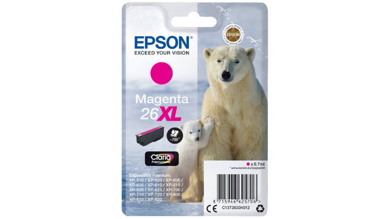 Inktcartridge Epson 26XL T2633 rood