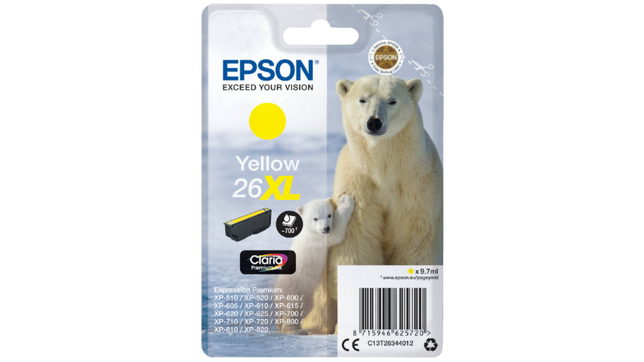 Inktcartridge Epson 26XL T2634 geel