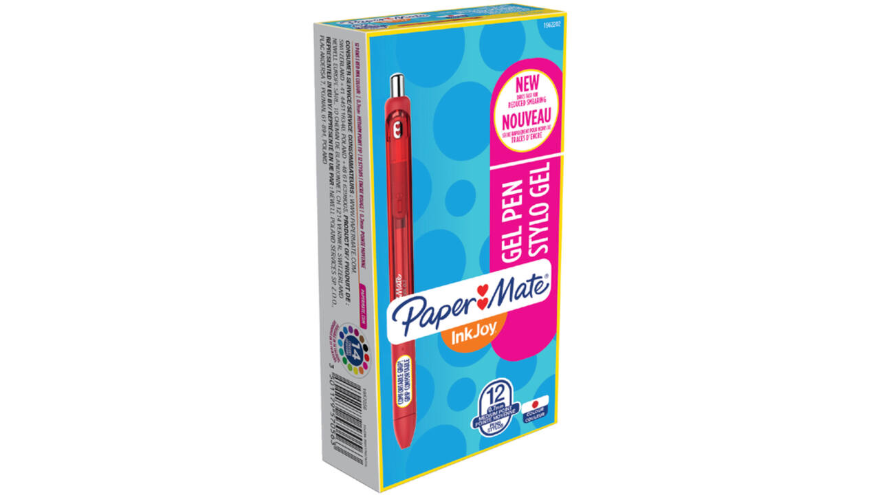 Gelschrijver Paper Mate Inkjoy medium rood