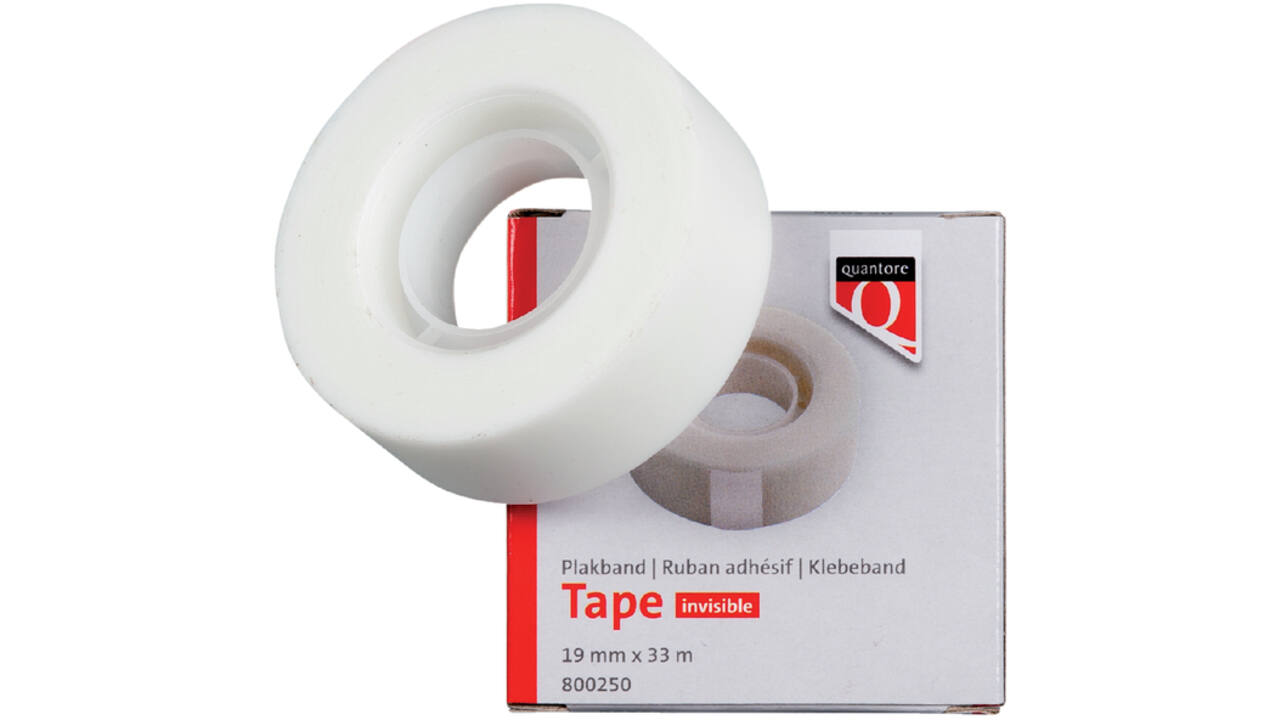 Onzichtbaar plakband Quantore 19mmx33m