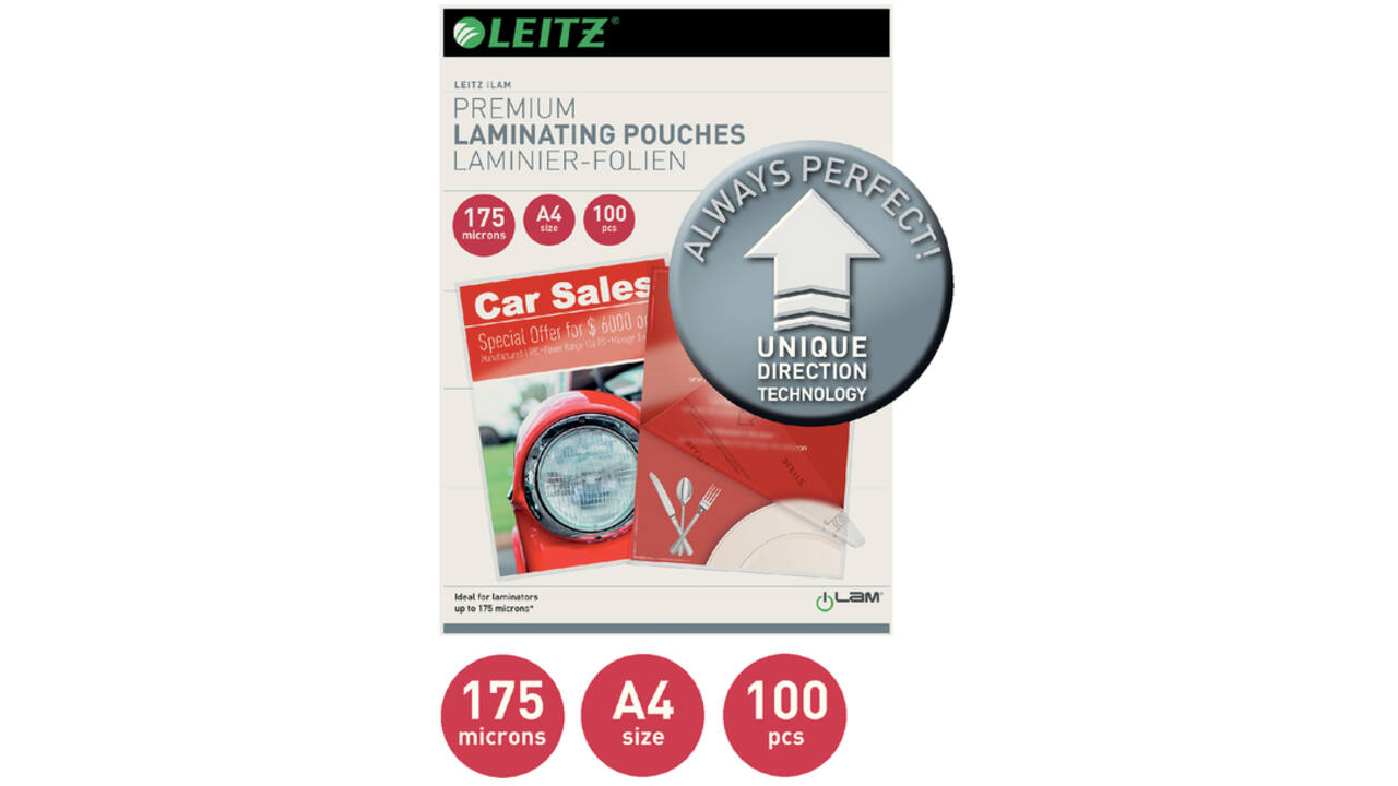 Lamineerhoes Leitz iLAM A4 2x175micron 100stuks