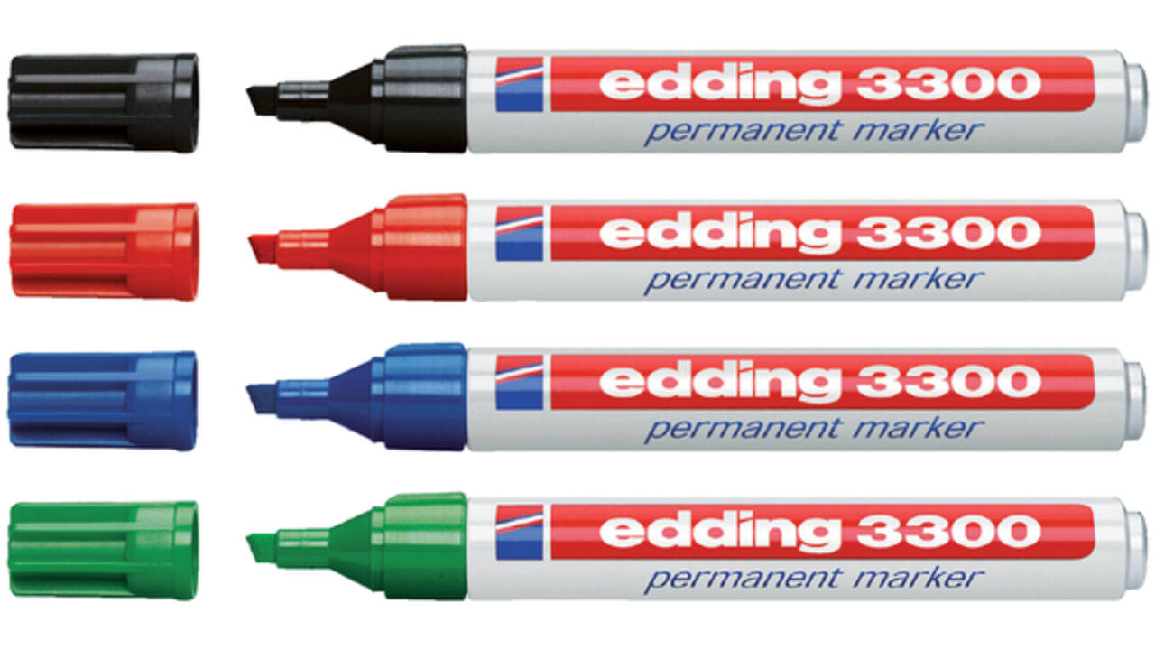 Viltstift edding 3300 schuin 1-5mm groen