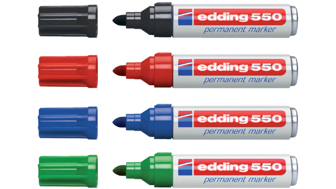 Viltstift edding 550 rond 3-4mm blauw