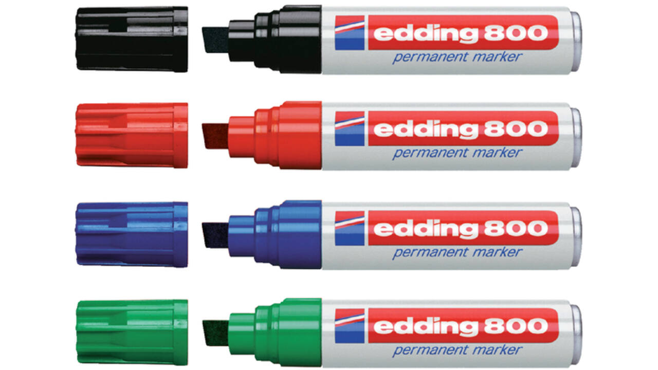 Viltstift edding 800 schuin 4-12mm zwart