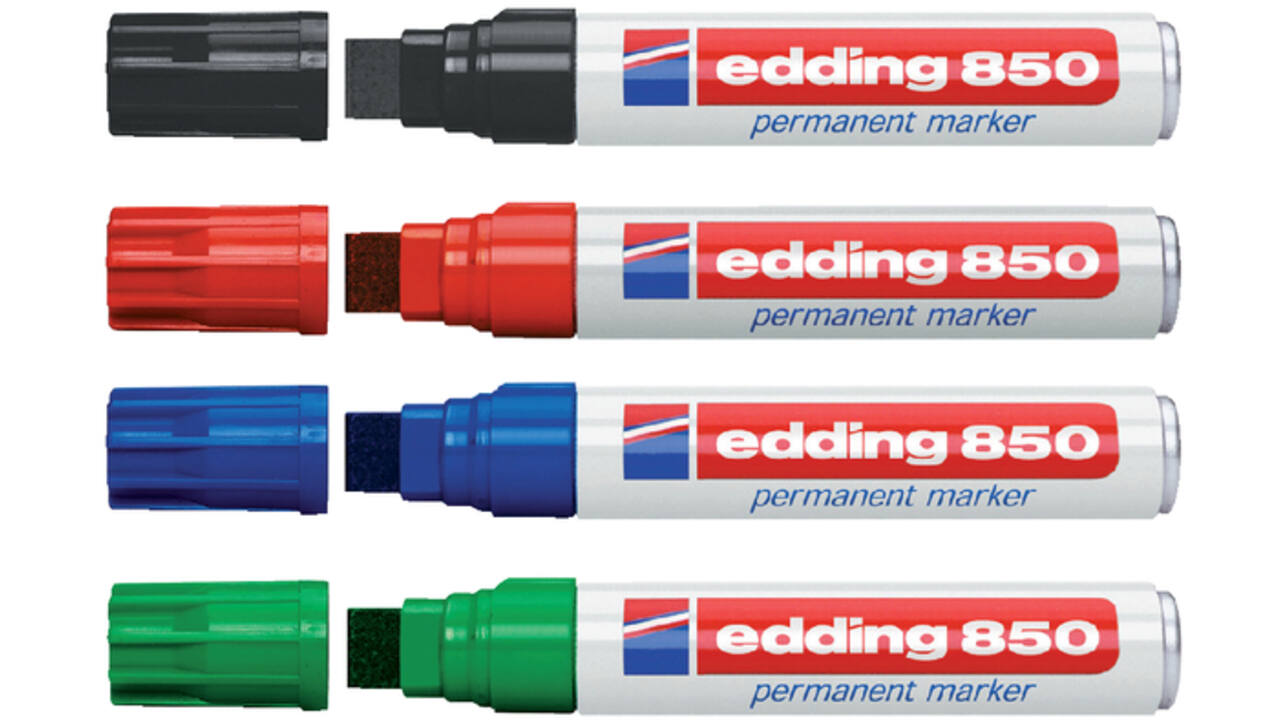 Viltstift edding 850 blok 5-16mm zwart