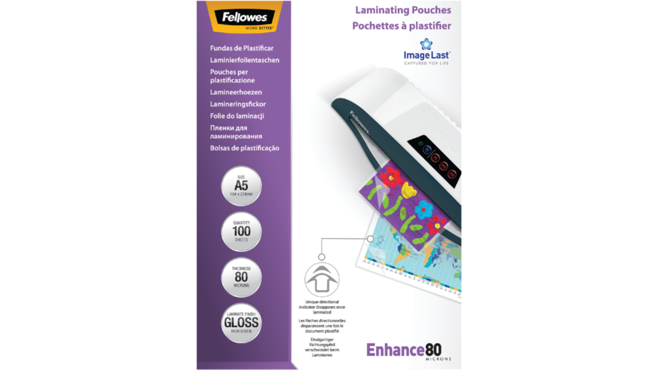 Lamineerhoes Fellowes A5 2x80micron glans 100stuks