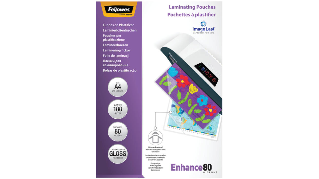 Lamineerhoes Fellowes A4 2x80micron glans 100stuks