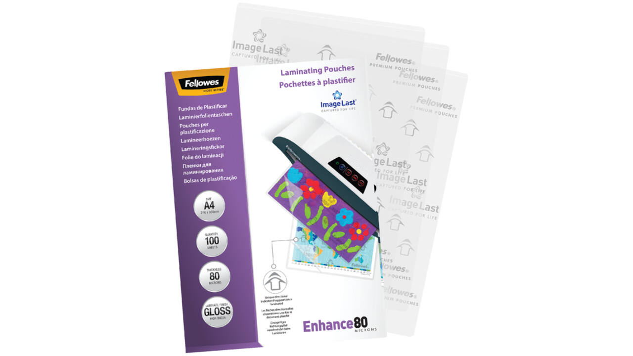 Lamineerhoes Fellowes A4 2x80micron glans 100stuks