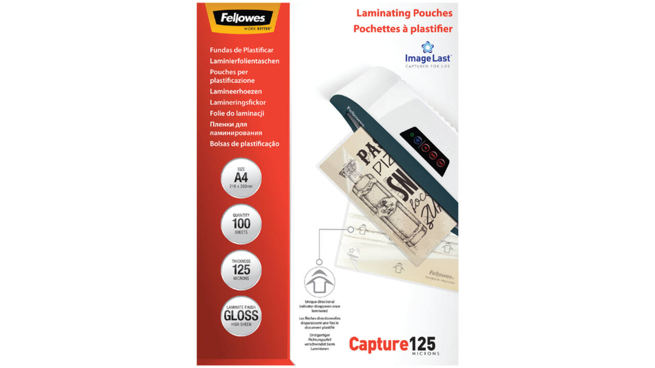 Lamineerhoes Fellowes A4 2x125micron glans 100stuks