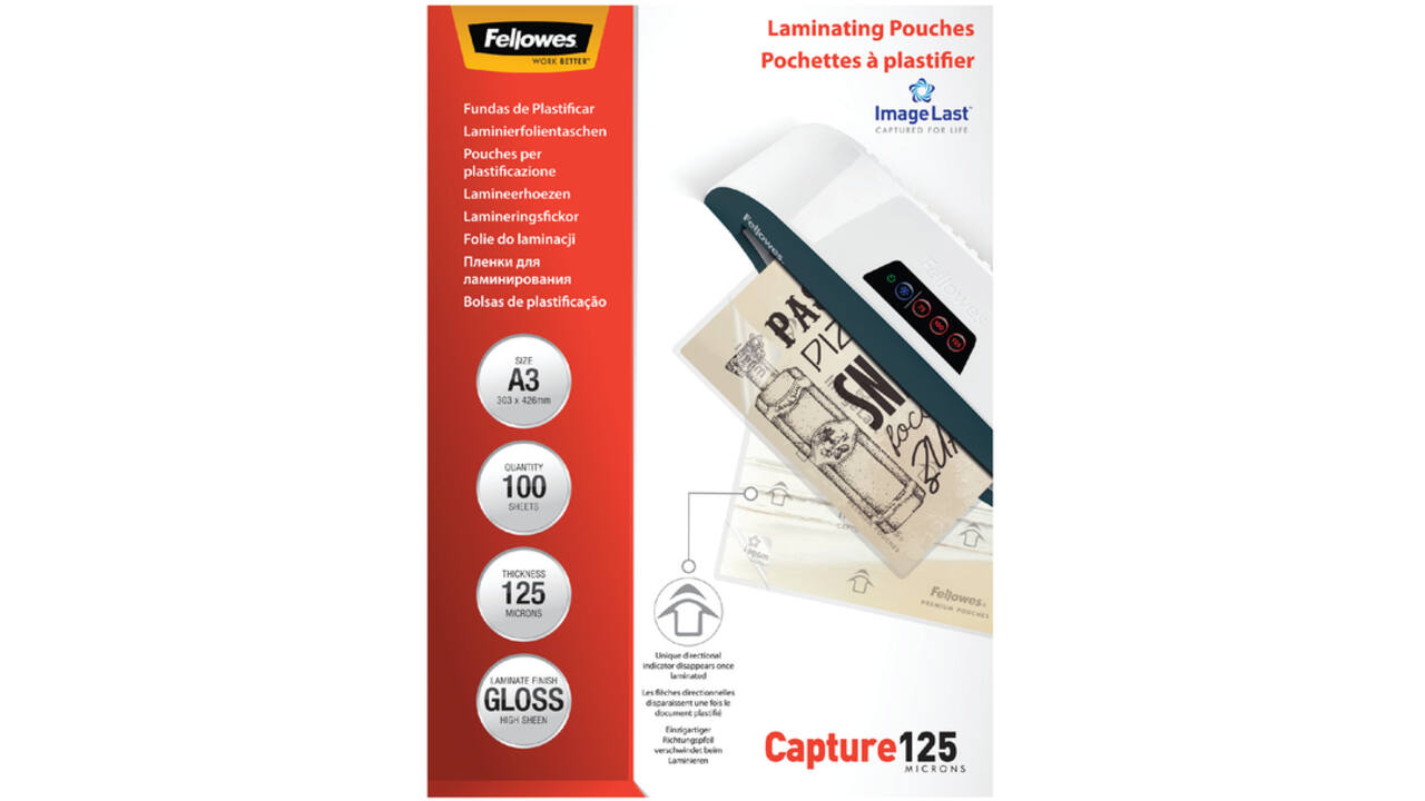 Lamineerhoes Fellowes A3 2x125micron glans 100stuks