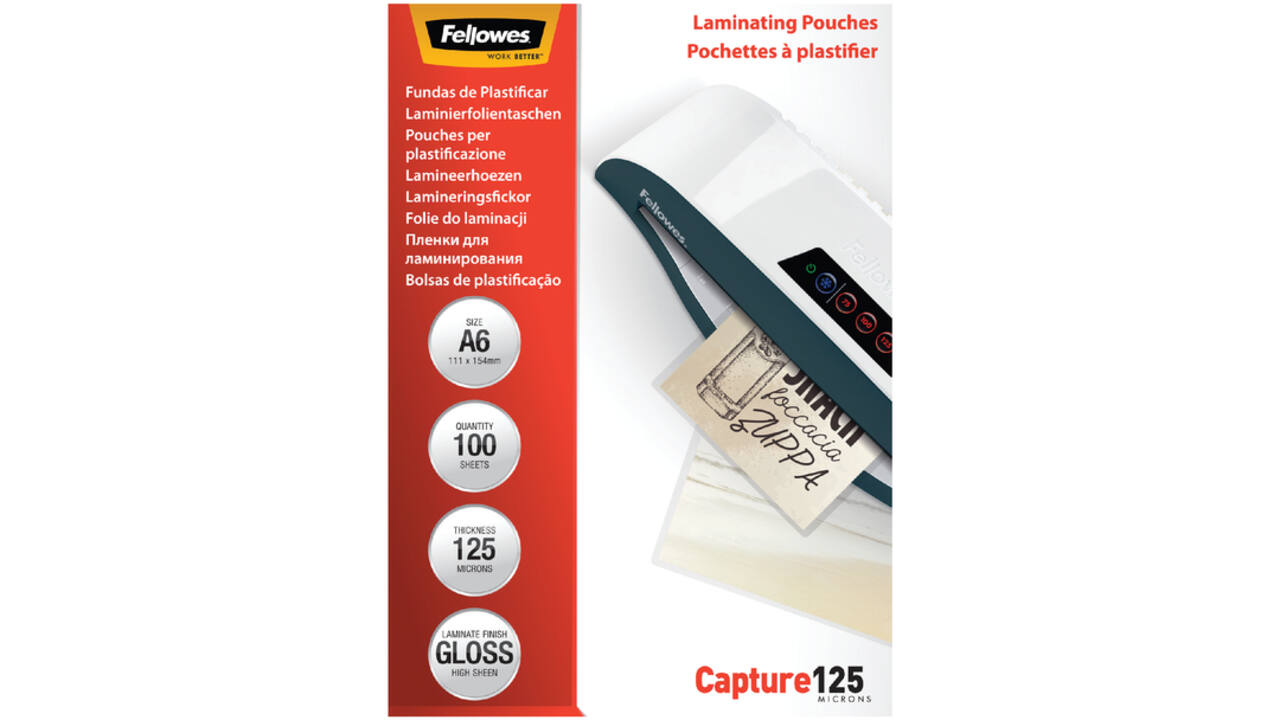 Lamineerhoes Fellowes A6 2x125micron glans 100stuks