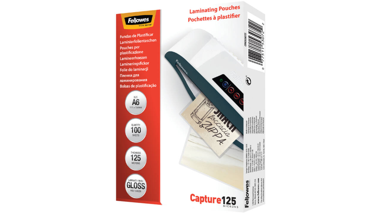 Lamineerhoes Fellowes A6 2x125micron glans 100stuks