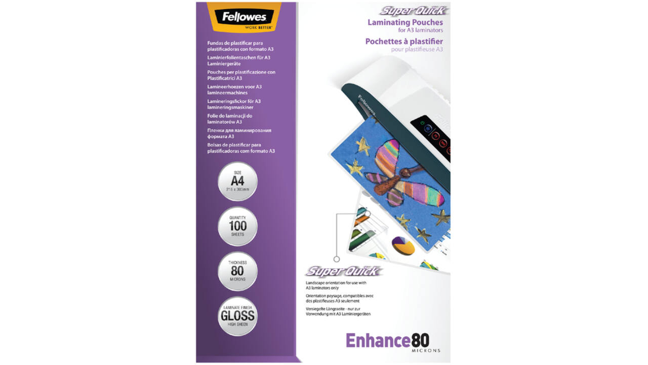 Lamineerhoes Fellowes A4 Superquick 2x80micron 100stuks