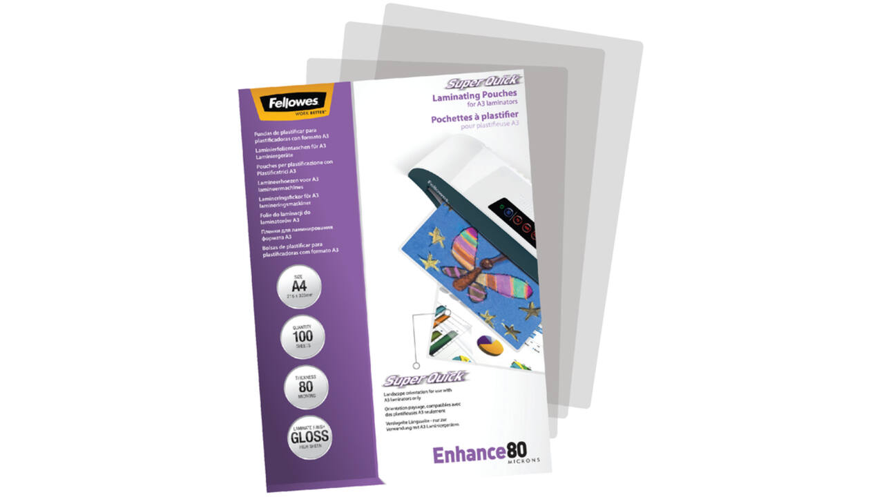 Lamineerhoes Fellowes A4 Superquick 2x80micron 100stuks