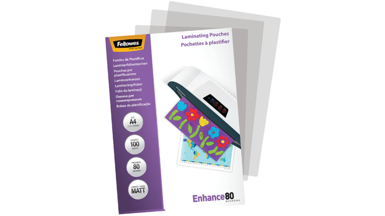 Lamineerhoes Fellowes A4 2x80micron mat 100stuks