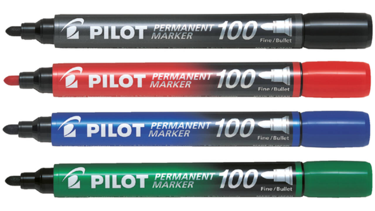 Viltstift PILOT 100 rond fijn zwart